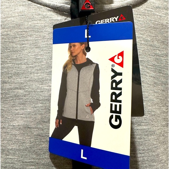 New Gerry Ladies' Lightweight Knit Vest Hooded in Light Heather Grey NWT - Picture 3 of 15